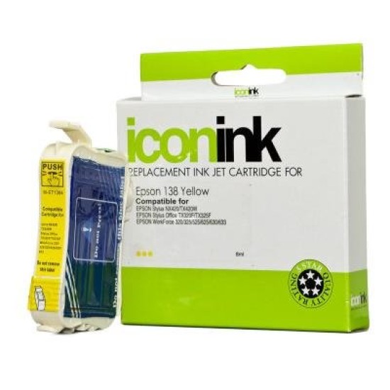 Icon Compatible Epson 138 Yellow Ink Cartridge