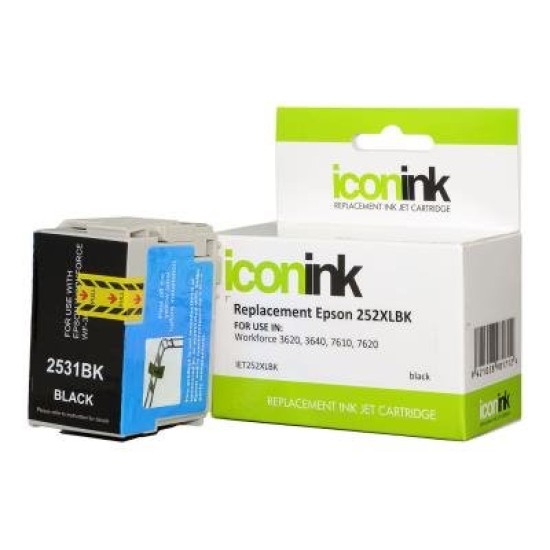 Icon Compatible Epson 252XL C13T253192 Black Ink Cartridge