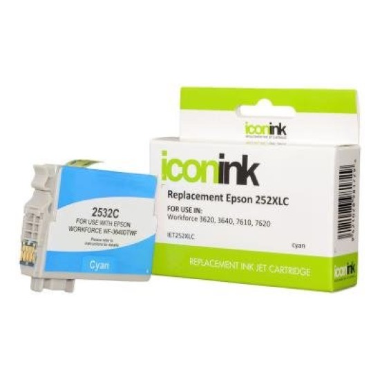 Icon Compatible Epson 252XL C13T253292 Cyan Ink Cartridge