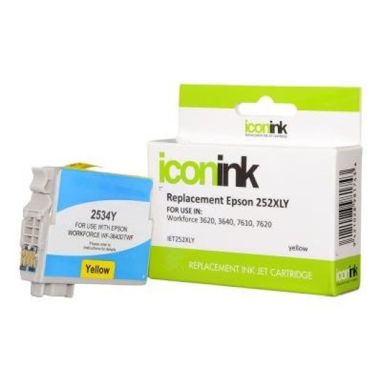 Icon Compatible Epson 252XL C13T253492 Yellow Ink Cartridge