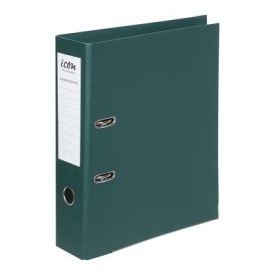Icon Lever Arch File A4 Linen Forest Green