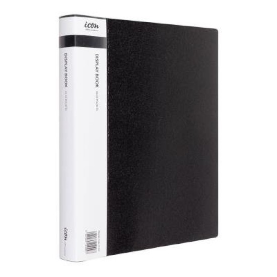 Icon Display Book A4 with Insert Spine 60 Pocket Black
