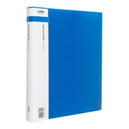 Icon Display Book A4 with Insert Spine 60 Pocket Blue
