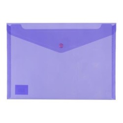 Icon PP Document Wallet A4 Button Closure Purple