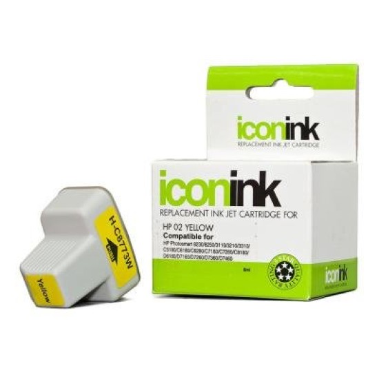 Icon Compatible HP 02 Yellow Ink Cartridge (C8773WA)