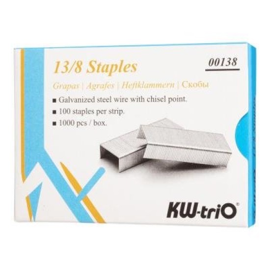 KW-triO Staples 13/8, Pack of 1000