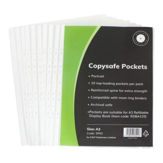 OSC Copysafe Pockets A3, Pack of 10
