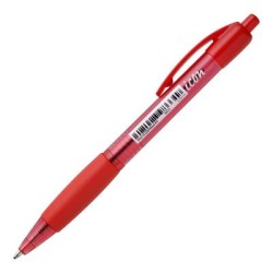 Icon Ballpoint Retractable Pens with Grip Medium Red