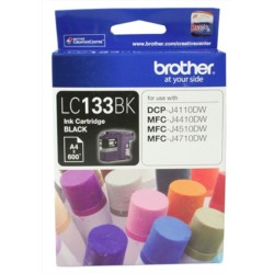 Brother ink cartridge lc133bk black inkjet 600 pages  high yield