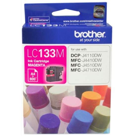 Brother ink cartridge lc133m magenta inkjet 600 pages high yield