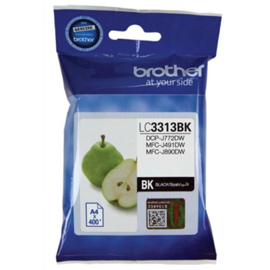 BROTHER INK LC3313 BK BLACK High Capacity