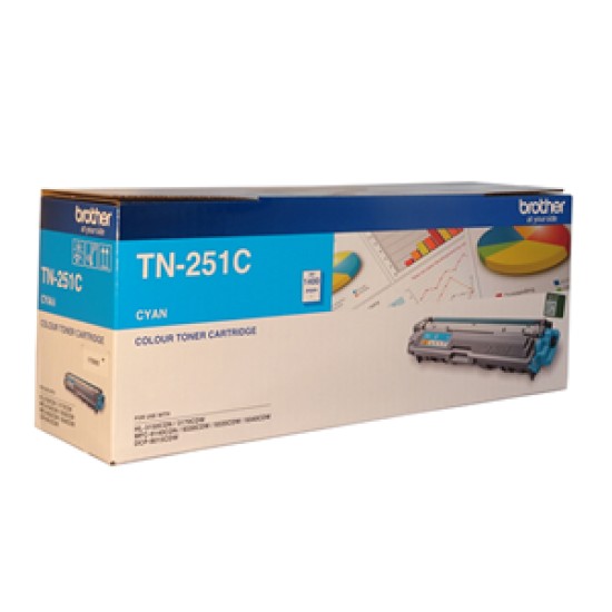 Brother toner tn251c cyan (1400 pages)