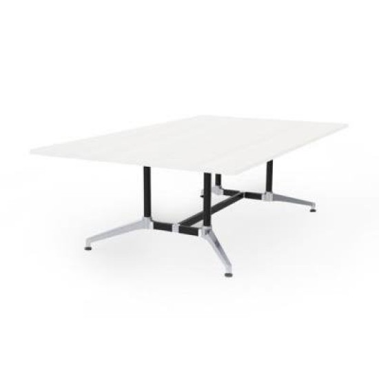 Eiffel Conference Table 2400 x 1200 - White Top White