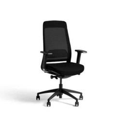 Brava Mesh Back Black Fabric Seat Task Chair Black