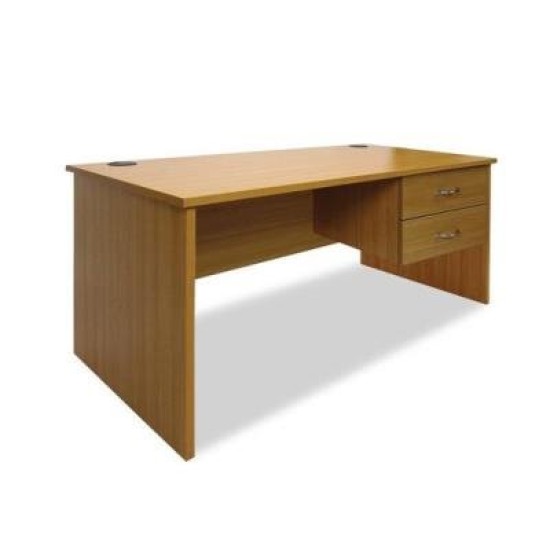 Haswood 1500 Straight Desk with Drawers Beech