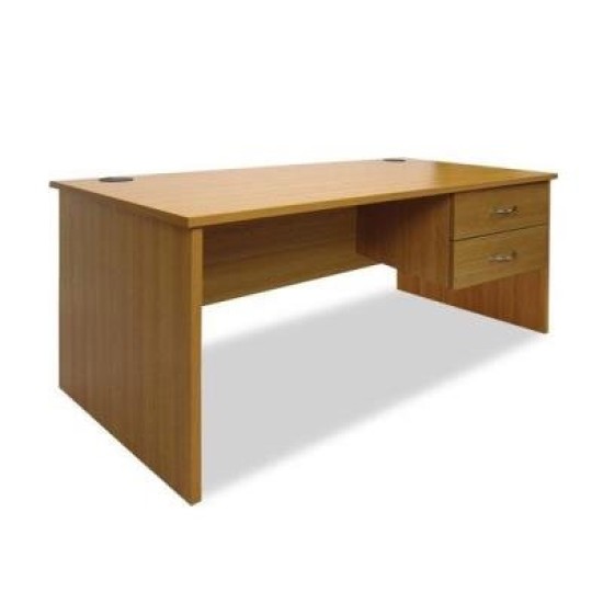 Haswood 1800 Straight Desk with Drawers Beech