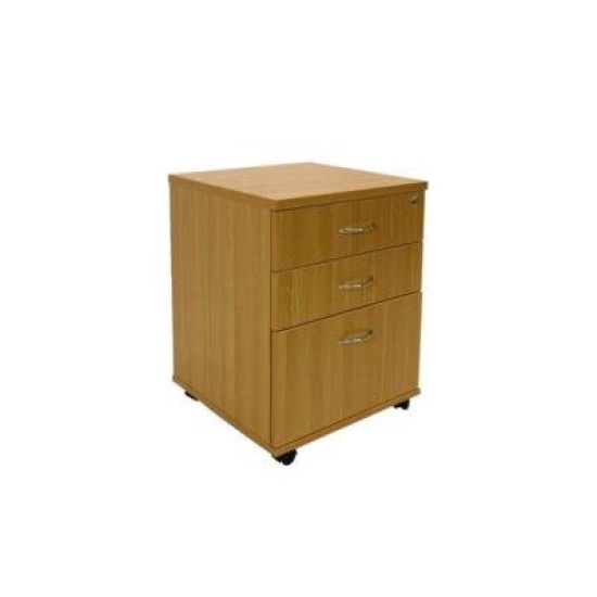 Haswood 2-Drawer and File Mobile Storage Unit Beech