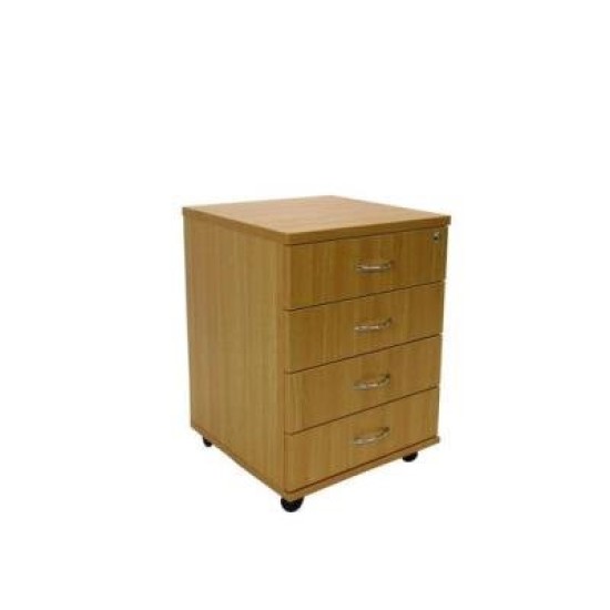 Haswood 4-Drawer Mobile Storage Unit Beech