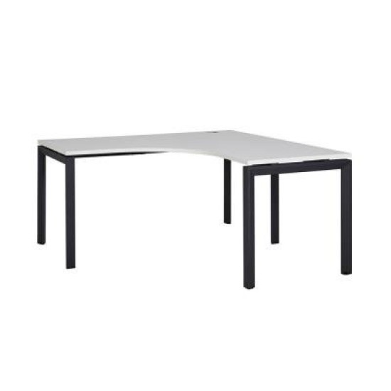 Novah Corner Desk - Black / White 1500 x 1500 x 700