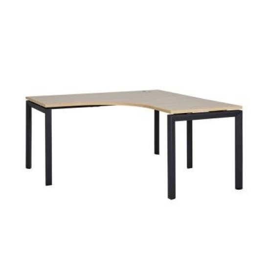 Novah Corner Desk - Black / Autumn Oak 1800 x 1800 x 700