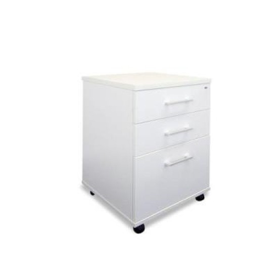 Sonic White 2-Drawer and File Mobile Storage Unit White