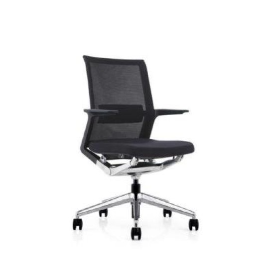 Wing Boardroom Chair Black/Chrome